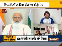   PM Narendra Modi interacts with Tokyo-bound Indian athletes