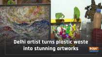 Delhi artist turns plastic waste into stunning artworks