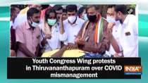 Youth Congress Wing protests in Thiruvananthapuram over COVID mismanagement	