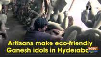 Artisans make eco-friendly Ganesh idols in Hyderabad