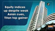 Equity indices up despite weak Asian cues, Titan top gainer
