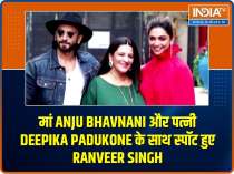 Ranveer Singh steps out with mother Anju & wife Deepika