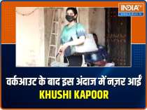 Khushi Kapoor, Anjini Dhawan get clicked at the gym, Boney Kapoor papped at the airport