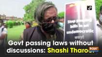 Govt passing laws without discussions: Shashi Tharoor	