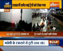 Kanpur: Train movement disrupted after a train hit an animal near Jhinjhak Railway Station