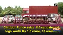 Chittoor Police seize 115 sandalwood logs worth Rs 1.5 crore, 13 arrested