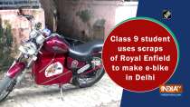 Class 9 student uses scraps of Royal Enfield to make e-bike in Delhi