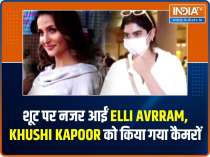 Elli Avram snapped at shoot; paparazzi click Khushi Kapoor at airport