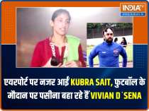 Kubra Sait spotted at airport, Vivian Dsena sweats it out on football ground