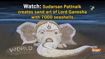 Watch: Sudarsan Pattnaik creates sand art of Lord Ganesha with 7000 seashells