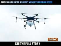  BMC using Drone to disinfect mosquito breeding Spots