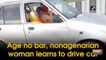 Age no bar, nonagenarian woman learns to drive car