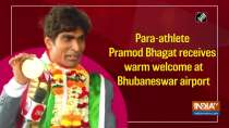 Para-athlete Pramod Bhagat receives grand welcome at Bhubaneswar airport