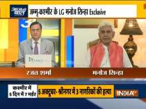 Exclusive: J&K L-G Manoj Sinha talks about civilian killings in the Valley