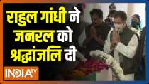 Congress leader Rahul Gandhi pays tribute to Bipin Rawat