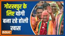CM Yogi reaches Gorakhpur, to lead Holi processions after two years