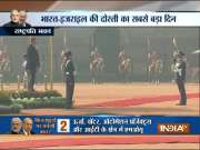 Israel Prime Minister Benjamin Netanyahu receives ceremonial reception at Rashtrapati Bhawan