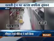 Watch video: Avalanche hits train arriving at station in Moscow
