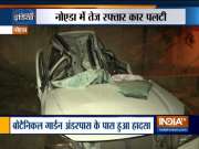 Speeding car overturns near Botanical garden underpass , driver dead