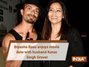 Pics: Bipasha Basu is all smiles with husband Karan Singh Grover at sister Vijayeta's wedding party