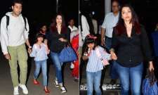 Aishwarya Rai Bachchan, Abhishek Bachchan return with Aaradhya from their Goa vacation