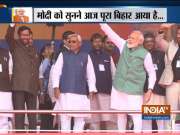 Nitish Kumar and Ram Vilas Paswan addreses the Sankalp rally in Patna