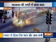 Madhya Pradesh: Minor escape for driver and cleaner as running truck catches fire in Ujjain
