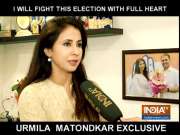 "I will fight this election with full heart," says Urmila Matondkar