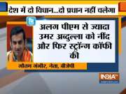 Gautam Gambhir slams Omar Abdullah over his 'separate PM for J&K' remark