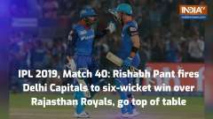 IPL 2019, RR vs DC: Rishabh Pant fires Delhi Capitals to six-wicket win over Rajasthan, go top of table