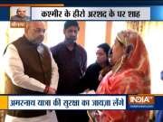 Union Home Minister Amit Shah meets family of martyr Arshad Khan in Srinagar