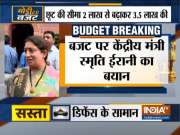 Smriti Irani reacts to Budget 2019-20