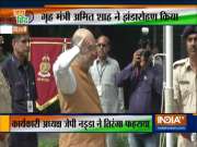 Amit Shah hoists tricolour at his residence, JP Nadda at BJP HQ in Delhi