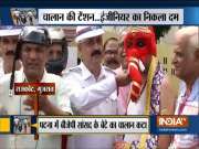 Traffic Cops give sweets to people riding with helmet in Rajkot