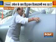 Rafale Handover: Defence Minister Rajnath Singh performs 'Shastra Puja'