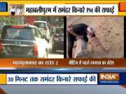 Chinese President Xi Jinping's convoy leaves from ITC Grand Chola Hotel for Kovalam