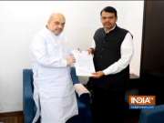Maharashtra CM Devendra Fadnavis meets Union Home Minister Amit Shah
