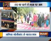 Students hold Protest outside Police Headquarters (ITO)