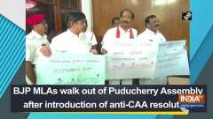 BJP MLAs walk out of Puducherry Assembly after introduction of anti-CAA resolution