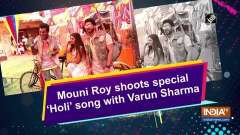 Mouni Roy shoots special 'Holi' song with Varun Sharma