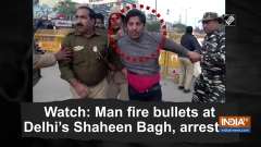 Watch: Man fire bullets at Delhi's Shaheen Bagh, arrested