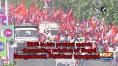 MNS holds protest march demanding eviction of illegal Bangladeshi, Pakistani immigrants