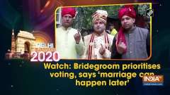 Watch: Bridegroom prioritises voting, says 'marriage can happen later'