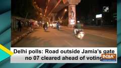 Delhi polls: Road outside Jamia's gate no 07 cleared ahead of voting