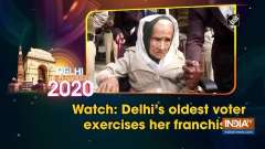 Watch: Delhi's oldest voter exercises her franchise