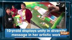10-yr-old displays unity in diversity message in her artistic work