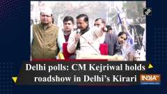 Delhi polls: CM Kejriwal holds roadshow in Delhi's Kirari