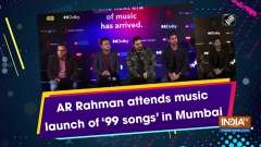 AR Rahman attends music launch of '99 songs' in Mumbai
