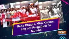 Neha Dhupia, Mira Kapoor flag off 'Pregathon' in Mumbai