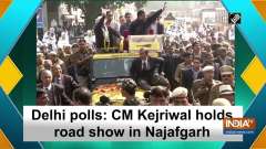 Delhi polls: CM Kejriwal holds road show in Najafgarh